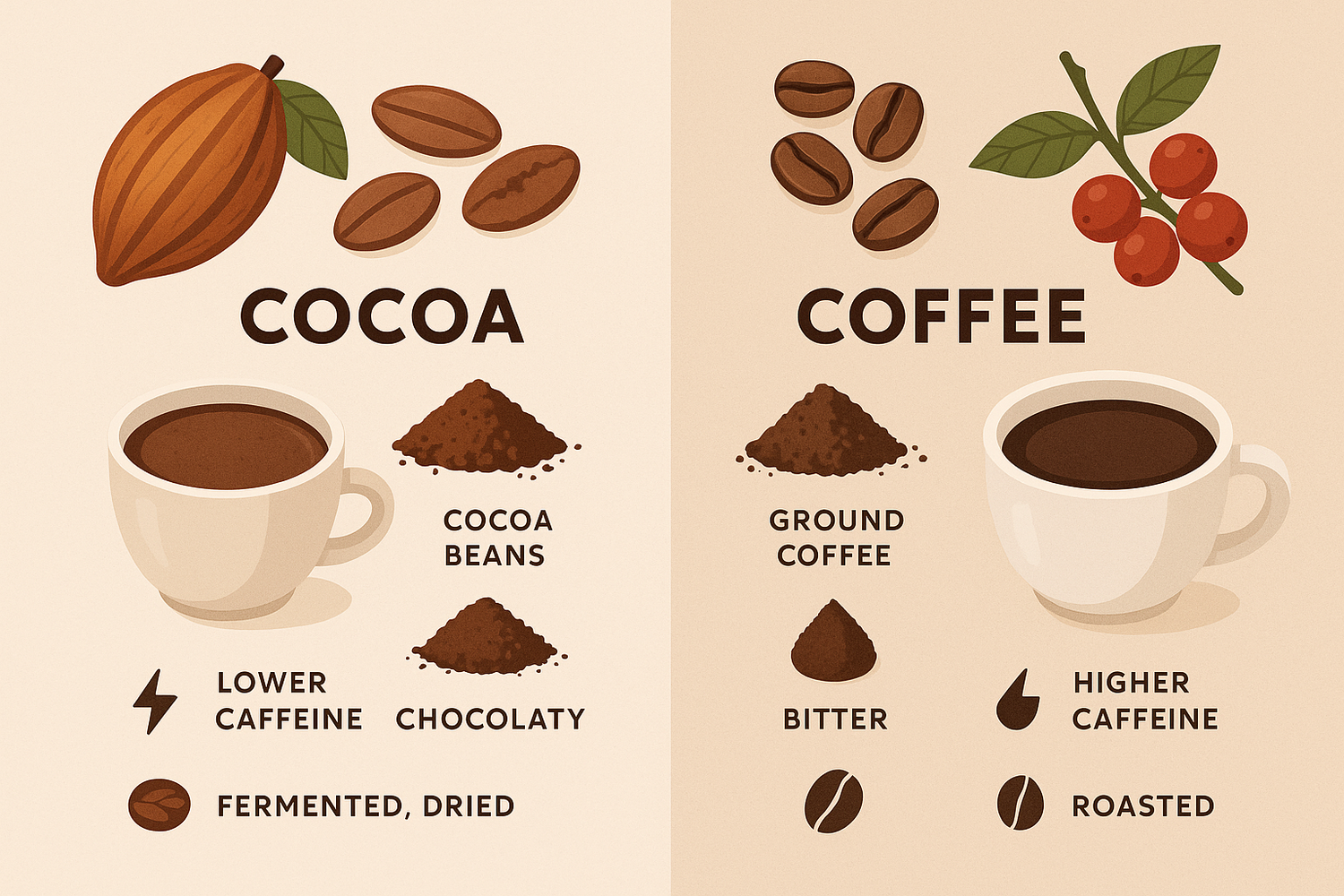 Cocoa vs Coffee: What Are Their Differences