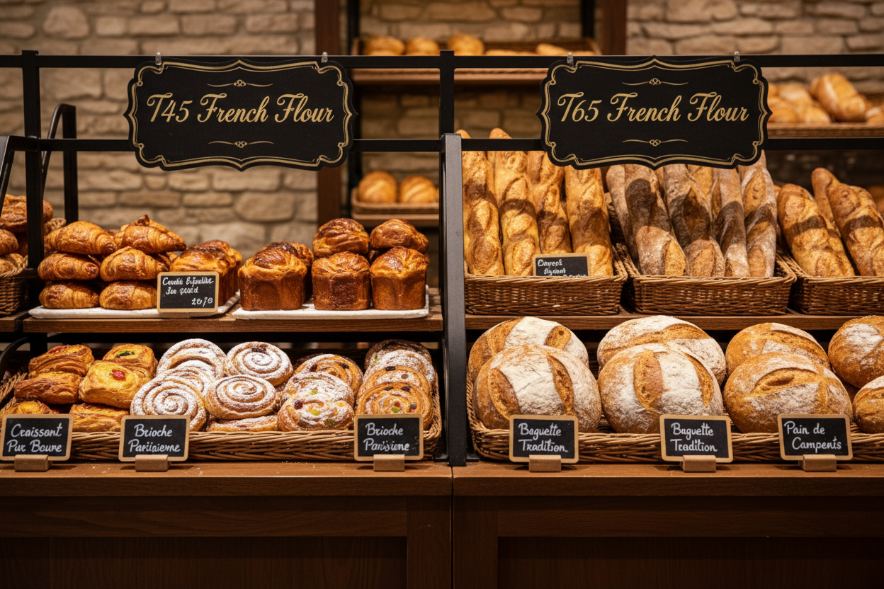 Foricher French flours T45 and T65 comparison – artisan bread, croissants and brioches made with authentic French wheat – Zucchero Canada