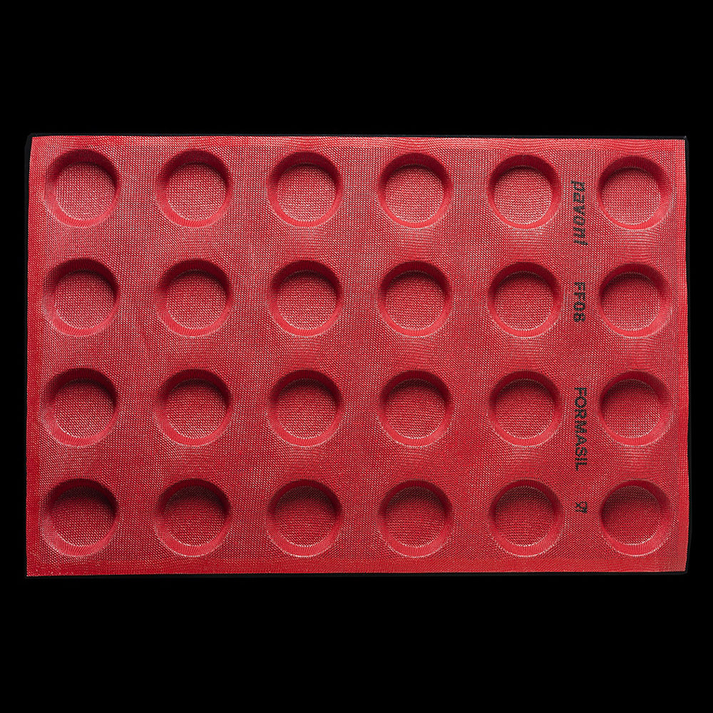 FORMASIL Micro-Perforated Silicone Mold 600x400 mm – 24 Round Indents