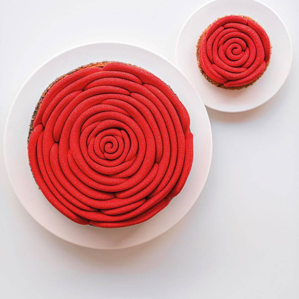 KE080S - Silicone Cake Mould Pavocake "La Vie En Rose" - Zucchero Canada