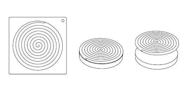 TOP06S - Top silicone mould IPNOSI 190 x 190 mm, 1 indent Ø 160 x h 10 mm - vol.185 ml + pack - Zucchero Canada